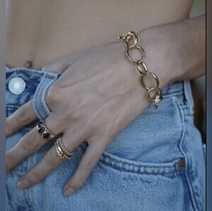 Bayou with Love NEW 14K Plated Ethically Sourced Chain Link Bracelet